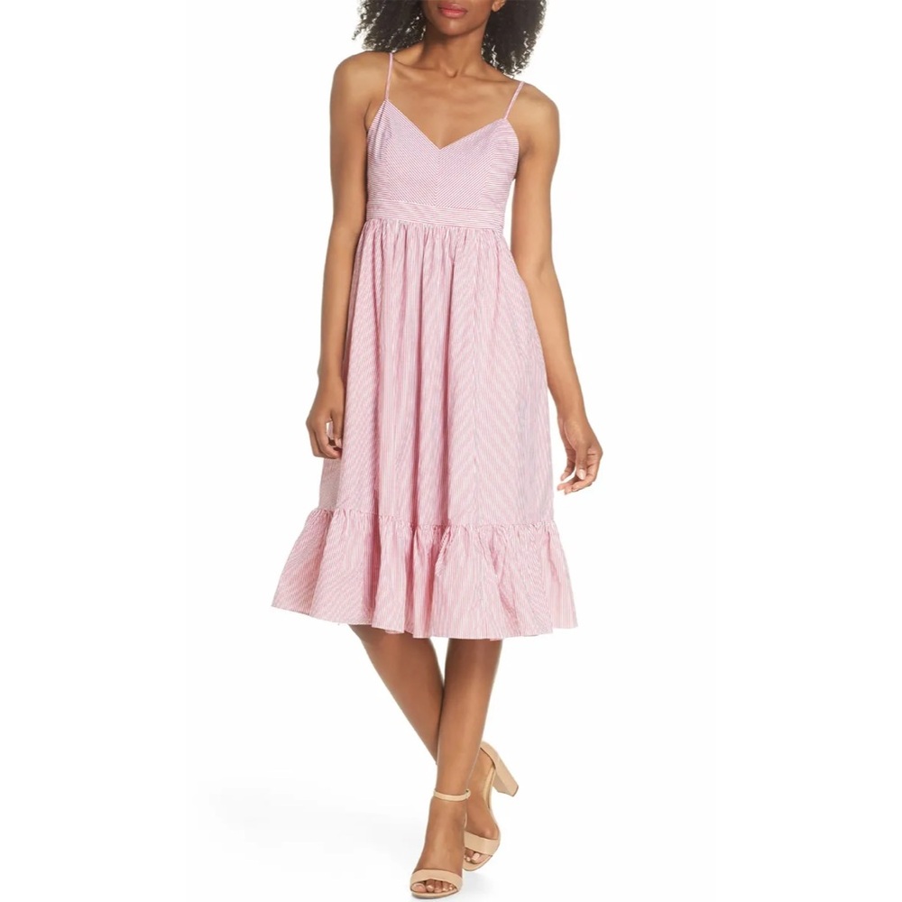 J. Crew Pink Striped Midi Sundress - Picture 5 of 13